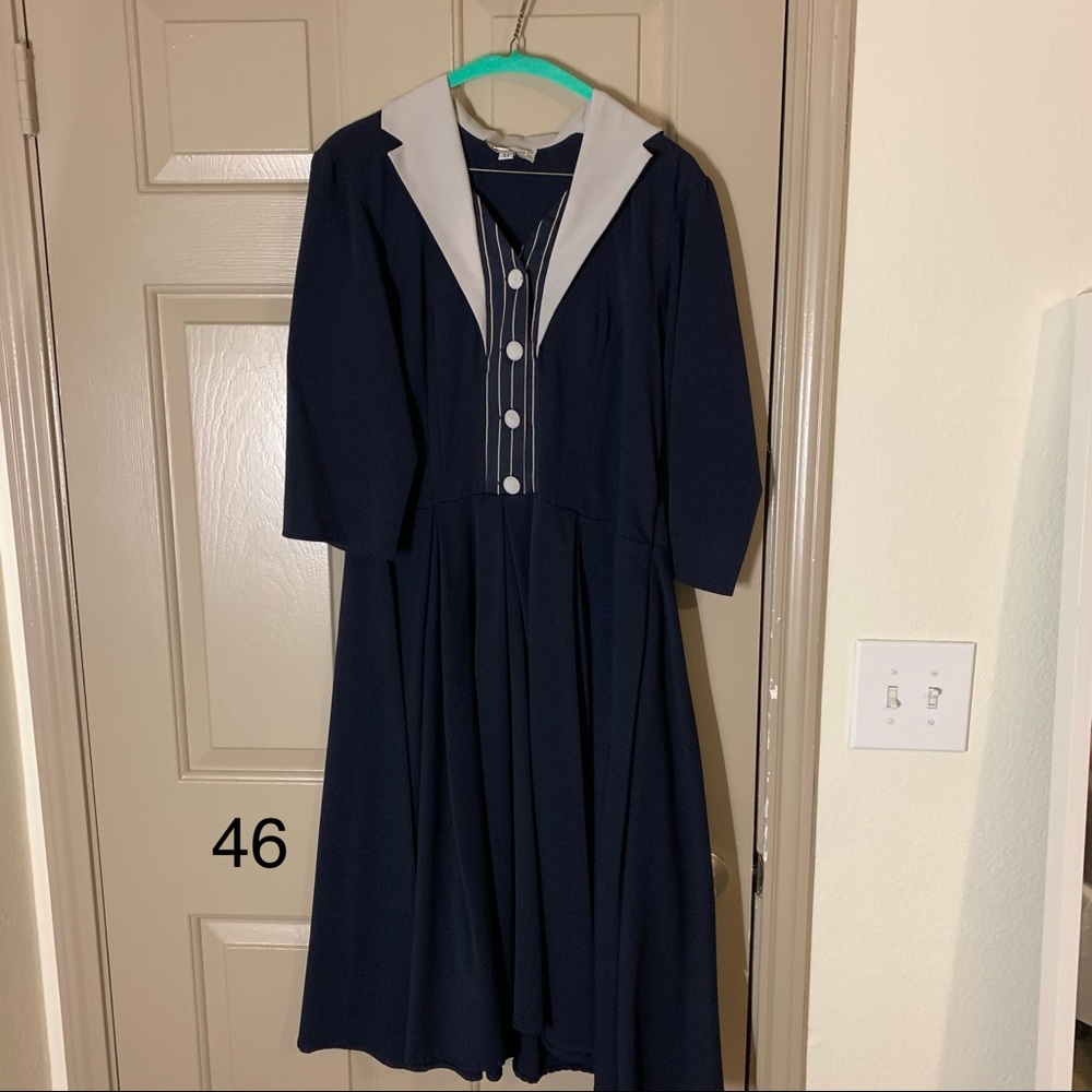 Navy Miss Candyfloss dress